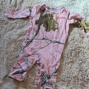 Cabela's Pink and Camo Baby Onesie 3mo Girls